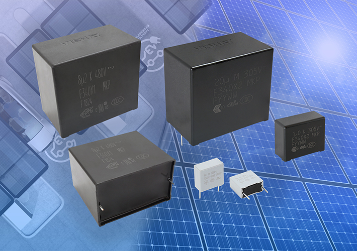 foto Para usos industriales y de automoción: disponibles en Rutronik los condensadores de película X1, X2 e Y2 de la serie F340 de Vishay.
